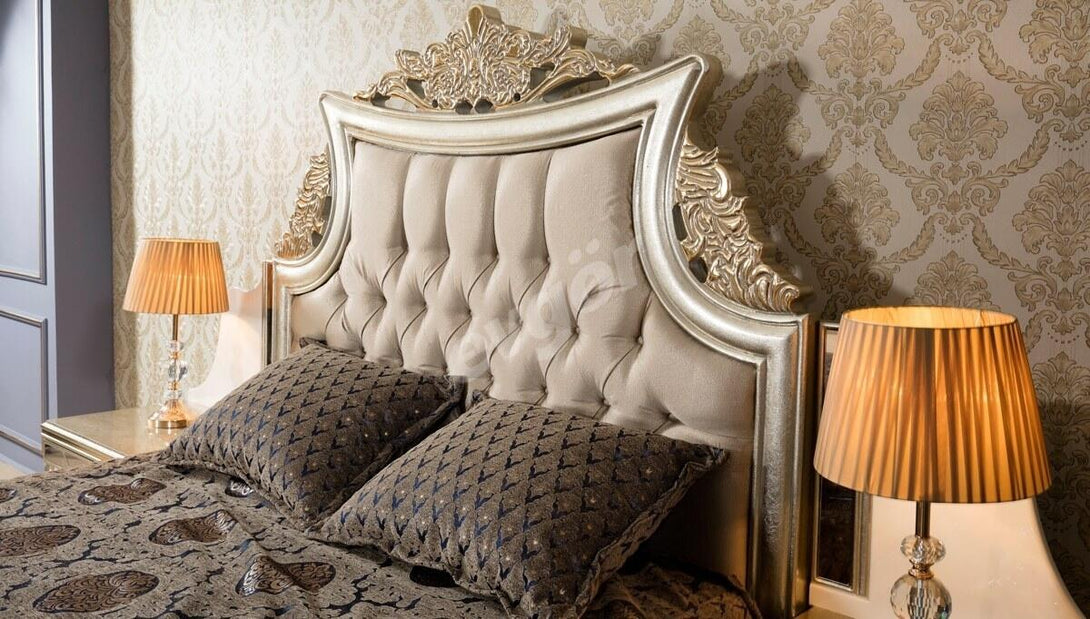 Valide Avangarde Luxury Bedroom Set - Classic Design with Premium MDF and Polyurethane Accents