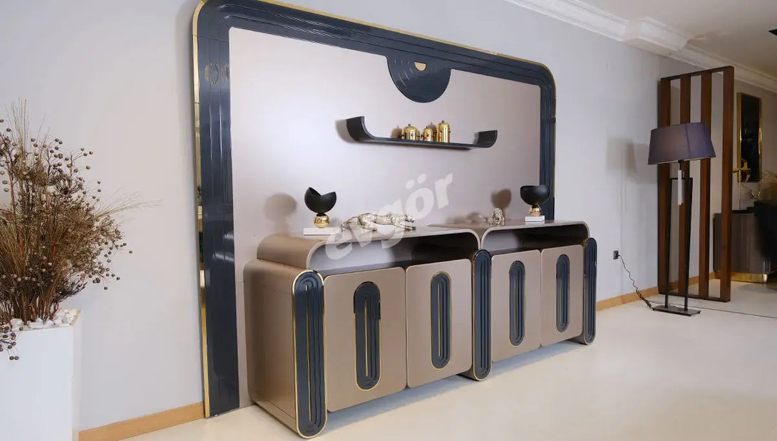 Viyana Luxury Executive Office Set - Presidential Desk, Chair & Seating Collection